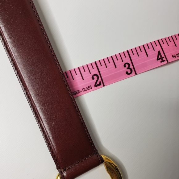 Talbots Double Brass Bit Leather Belt Equestrian Horse Riding Preppy Min… - Picture 8 of 14